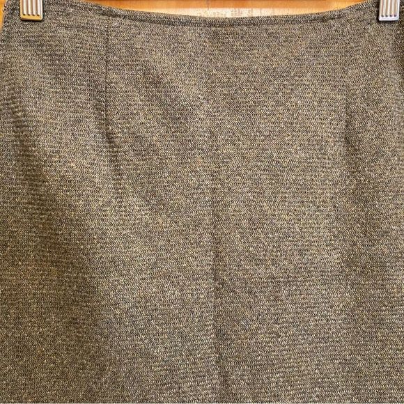 Sisley Skirt Women 6 US / EU38 Solid Green Wool Silk Blend Midi A Line - Picture 5 of 10
